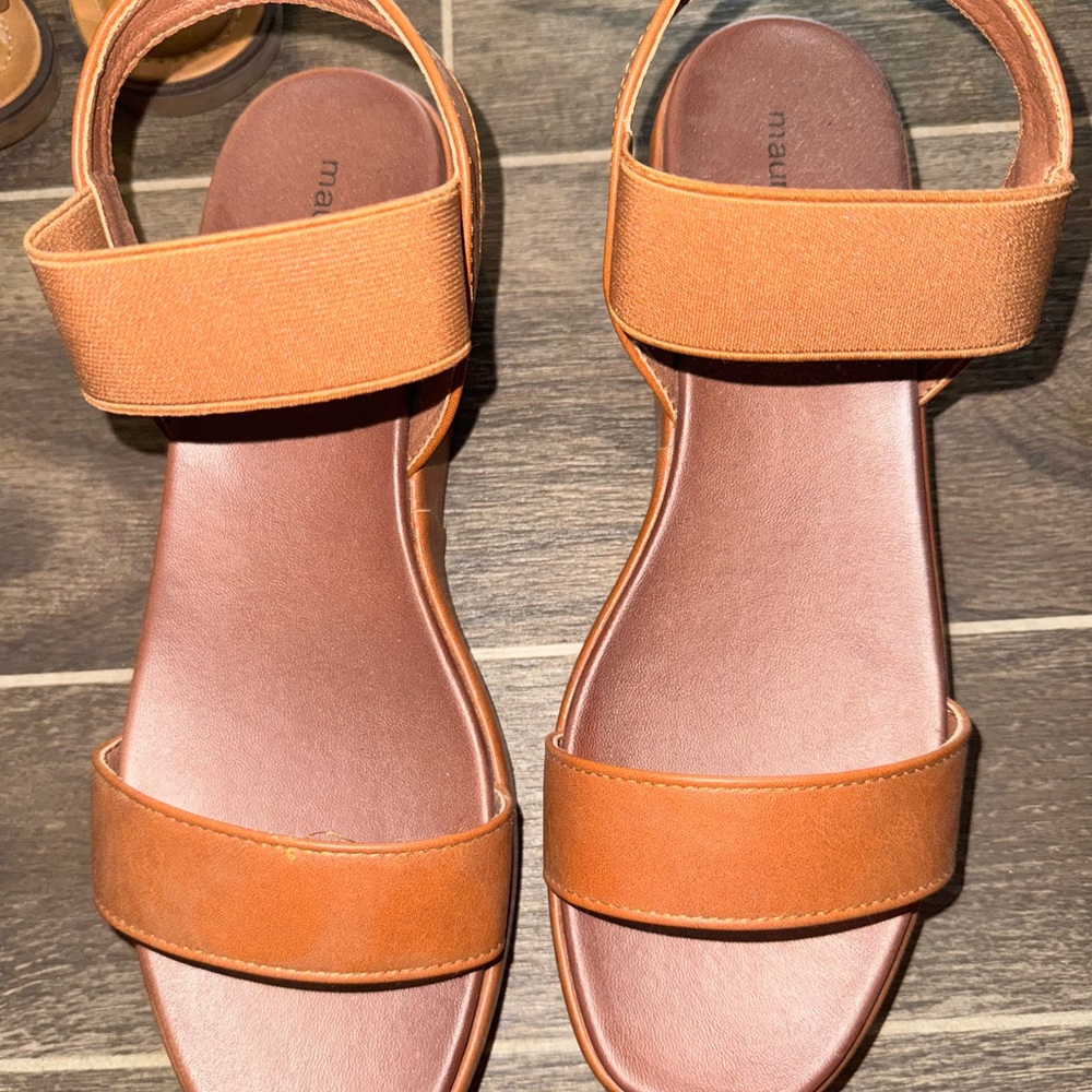 Maurices Tan Minimalist Sandals